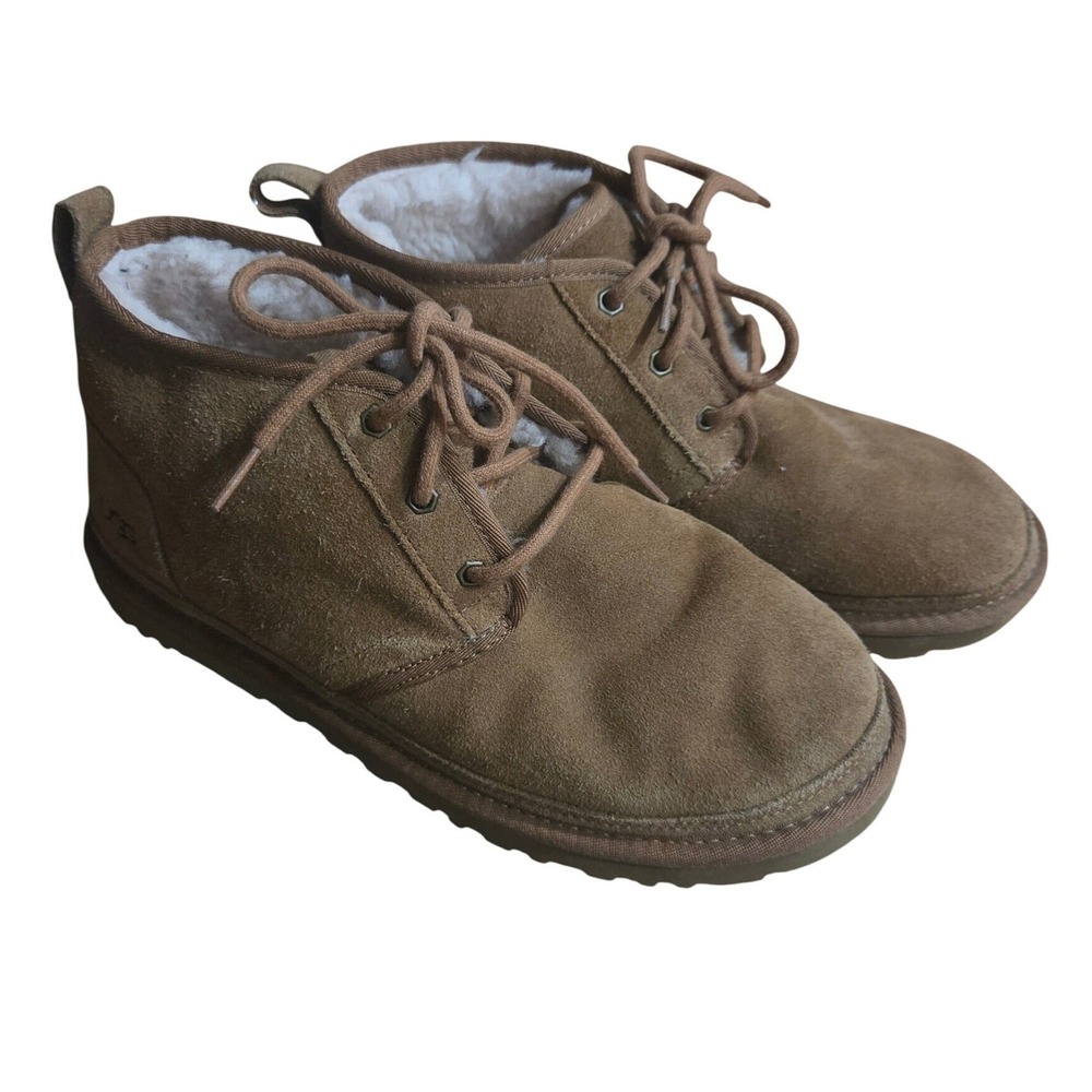 UGG Neumel Men Suede Chukka Boots Chestnut Brown 3236 10 Suede Shearling Sheep